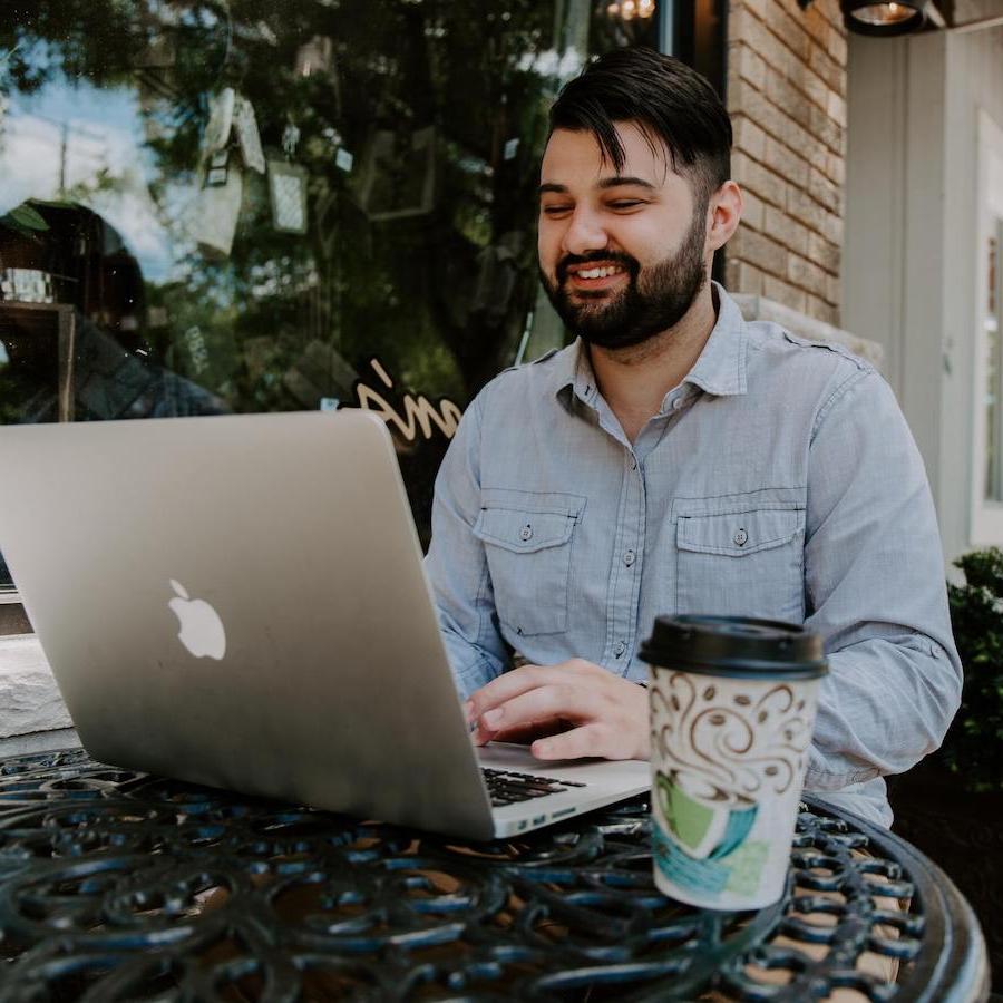 Student on laptop