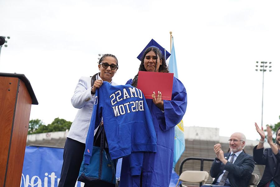 Johanna Pena with Dr. Tara Parker at graduation